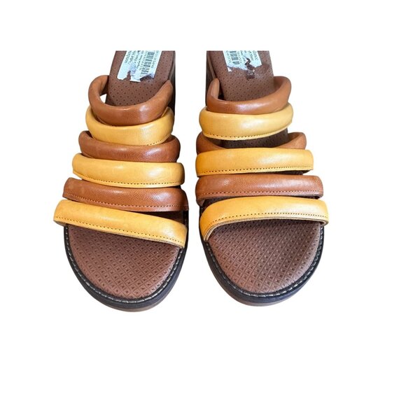 Sundance Casta Suns Path Sandal Womens 41 10.5 Block Heel Leather Multiple Strap - Picture 4 of 11